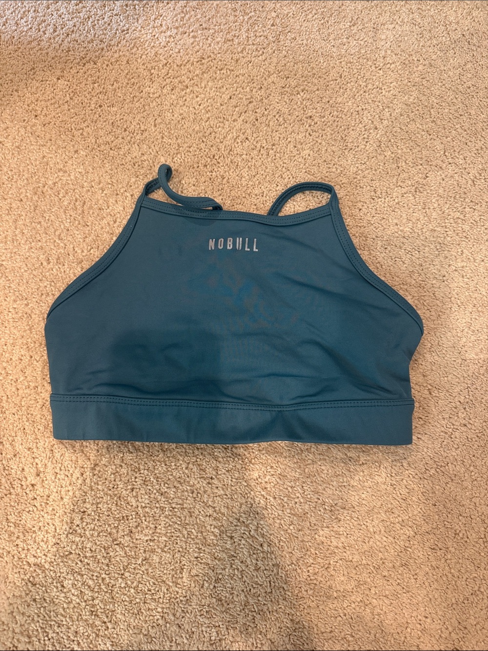 NOBULL Teal High-Neck Swim Bikini Top
